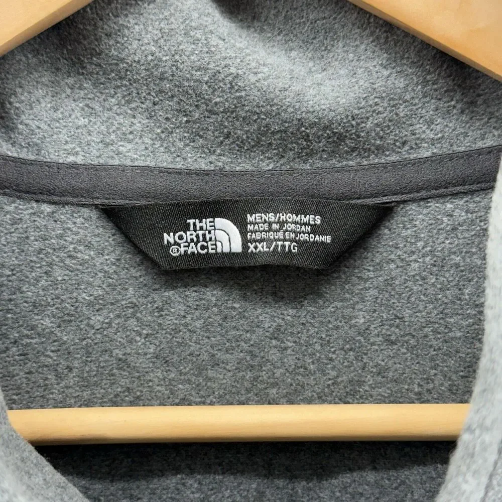 The North Face Sweatshirt Mens 2XL Gray‎ 1/4 Zip Mock Neck Logo 